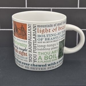 Shakespearean INSULTS Mug By The Unemployed Philosophers Guild Like New
